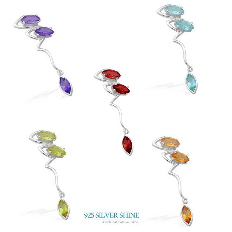 Garnet Gemstone Pendants In 925 Solid Silver Jewelry 925SP1559_1