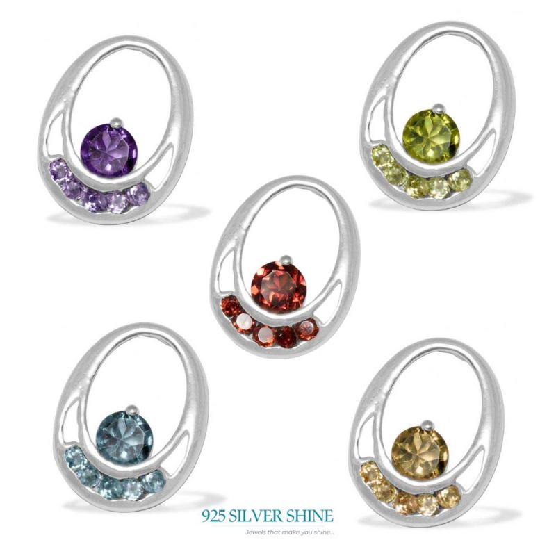 925 Sterling Silver Handmade Pendants In Blue Topaz Gemstone Jewelry 925SP1571_2