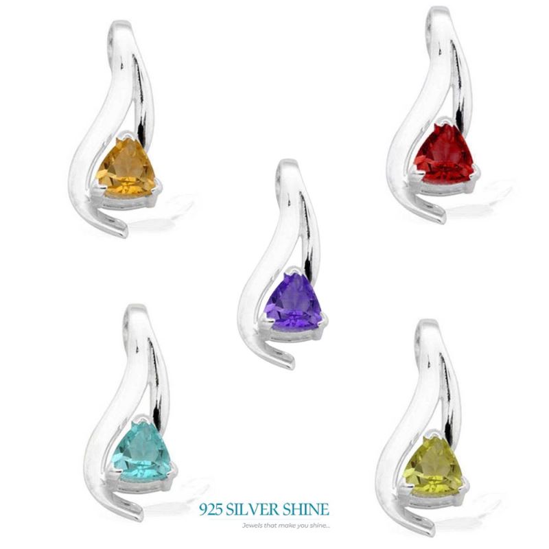 Blue Topaz Gemstone Handmade Pendants In 925 Sterling Silver Jewelry 925SP1591_2