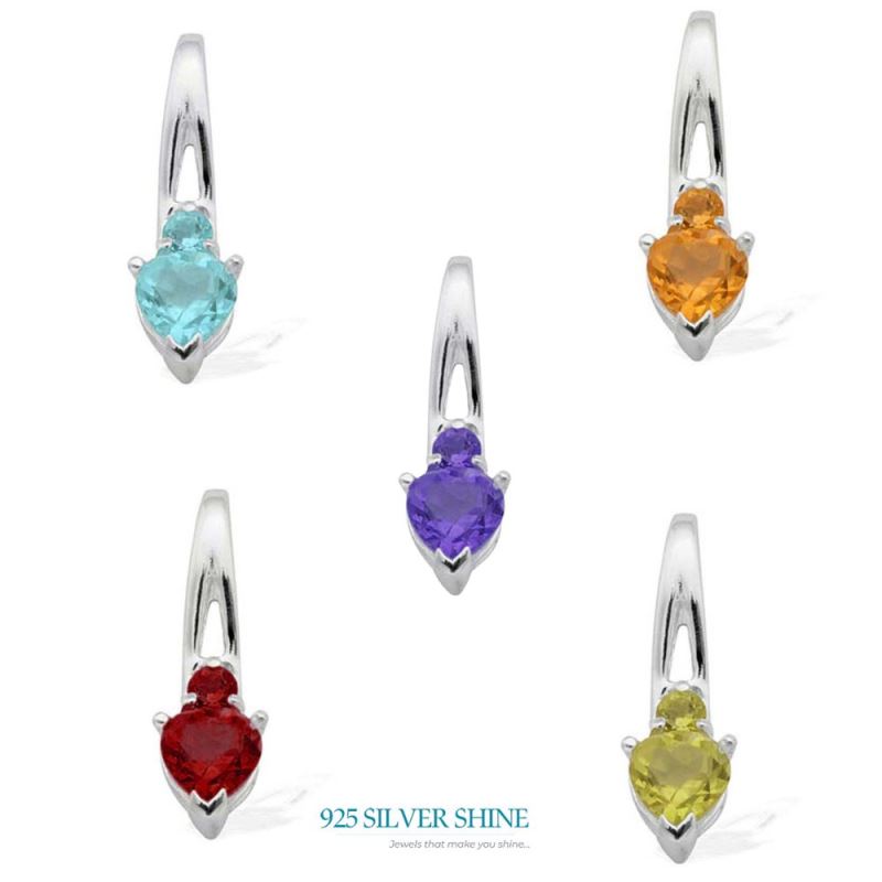Lemon Quartz Gemstone Pendants In Fine Sterling Silver Jewelry 925SP1593_2