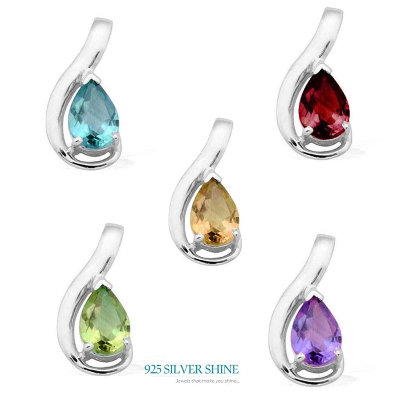 Peridot Gemstone Pendants In Fine Sterling Silver Jewelry 925SP1613_2
