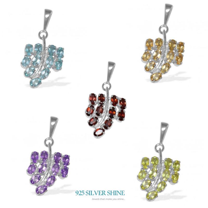 Citrine Gemstone Pendants In 925 Fine Silver Jewelry 925SP1645_2