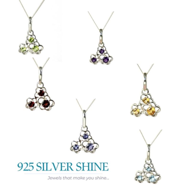 925 Fine Silver Pendants In Citrine Gemstone Jewelry 925SP213-3_2