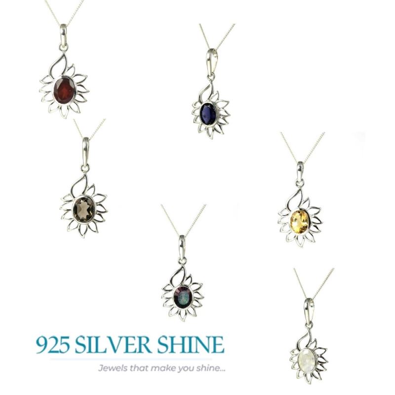 Mystic Topaz Gemstone Pendants In 925 Fine Silver Jewelry 925SP218-2_2