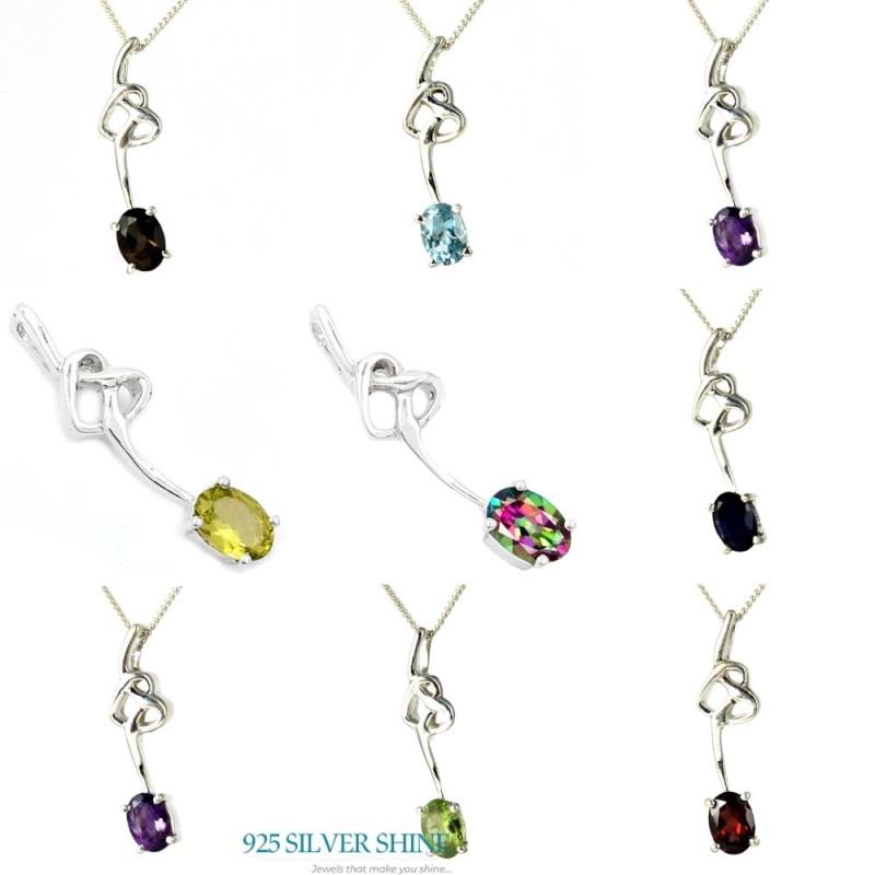 Iolite Gemstone Pendants In Fine Sterling Silver Jewelry 925SP225-3_2