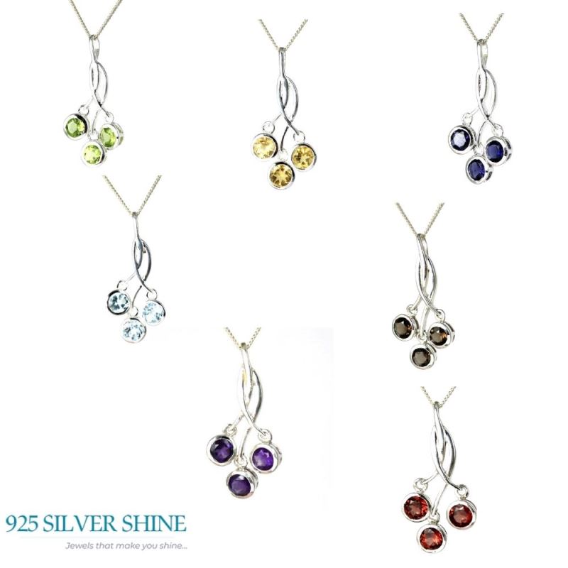 Garnet Gemstone Handmade Pendants In 925 Sterling Silver Jewelry 925SP227-2_2