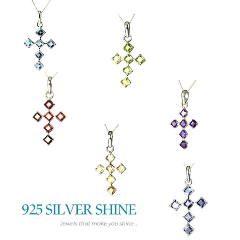 Iolite Gemstone Pendants In Fine Sterling Silver Jewelry 925SP228-2_2