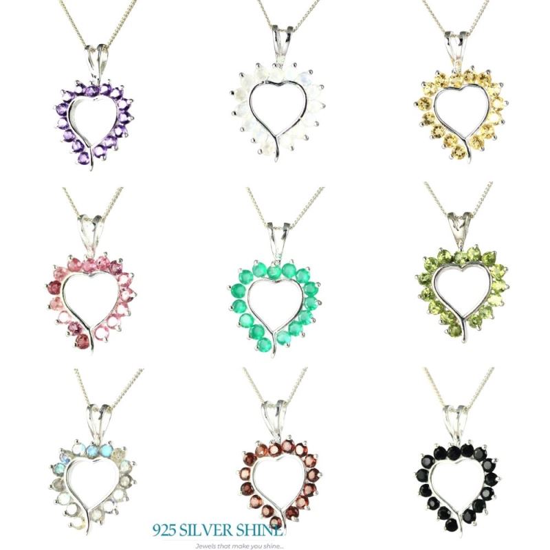 Solid Sterling Silver Handmade Pendants In Blue Topaz Gemstone Jewelry 925SP238-9_2