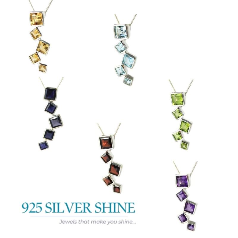 925 Sterling Silver Handmade Pendants In Peridot Gemstone Jewelry 925SP246-2_2