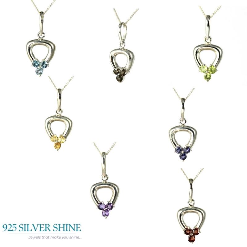 925 Fine Silver Pendants In Iolite Gemstone Jewelry 925SP248-4_2