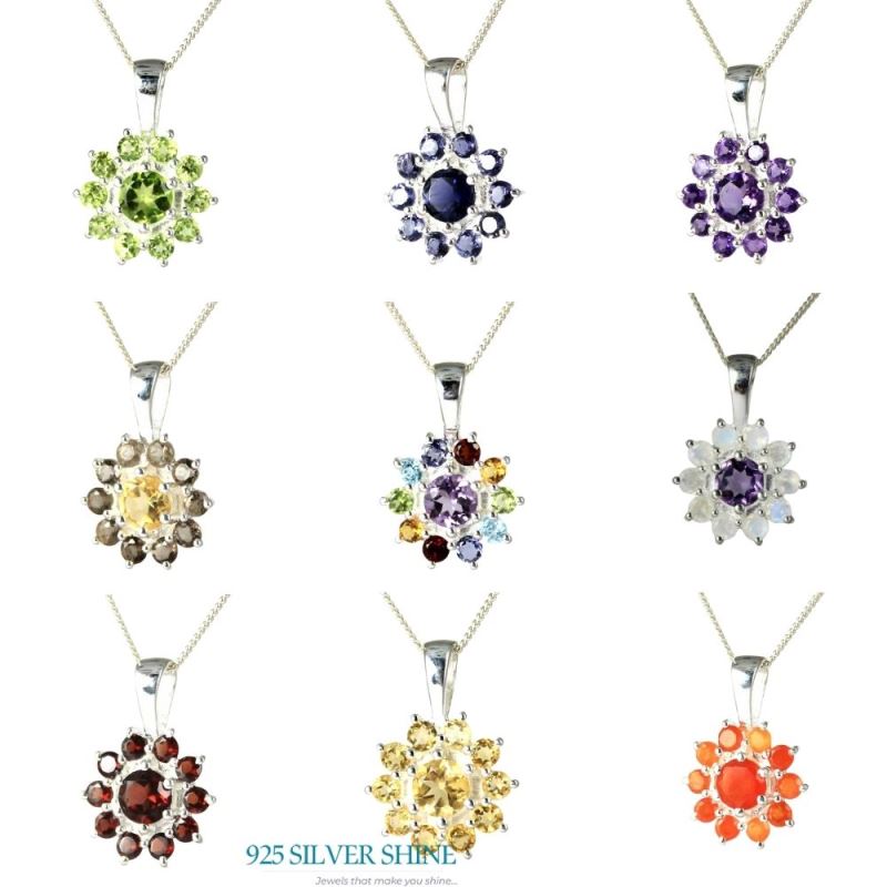 Black Onyx Gemstone Pendants In Fine Sterling Silver Jewelry 925SP250-1_2