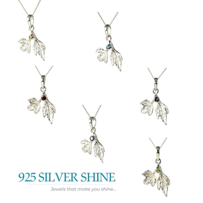 Solid Sterling Silver Handmade Pendants In Garnet Gemstone Jewelry 925SP254-3_1