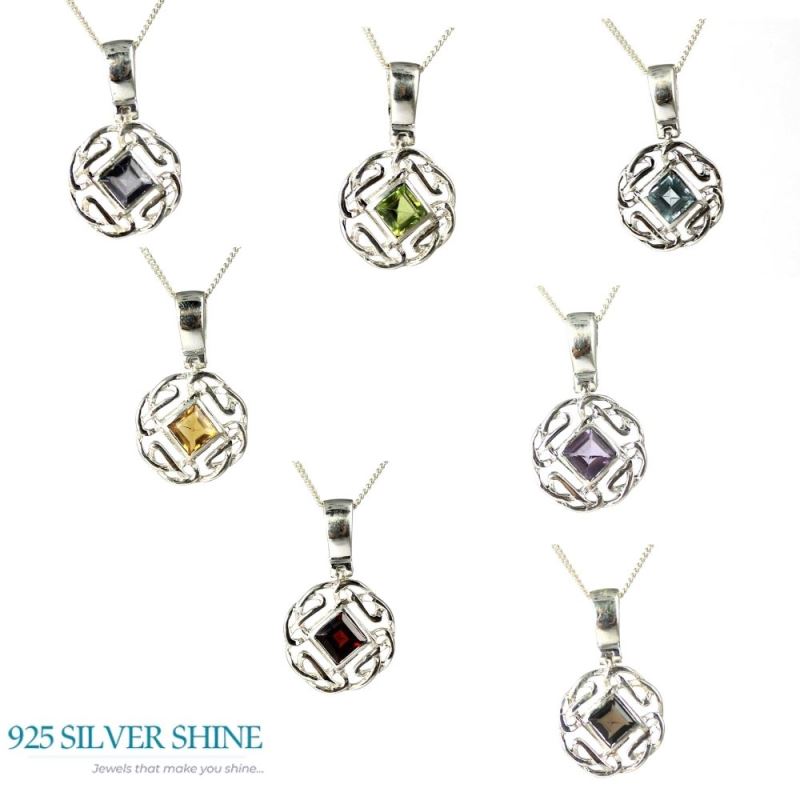 Blue Topaz Gemstone Handmade Pendants In Solid Sterling Silver Jewelry 925SP257-5_2