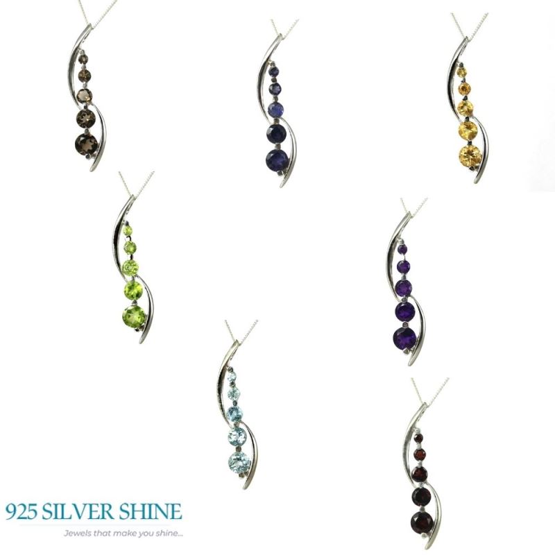 925 Sterling Silver Handmade Pendants In Amethyst Gemstone Jewelry 925SP261-1_2