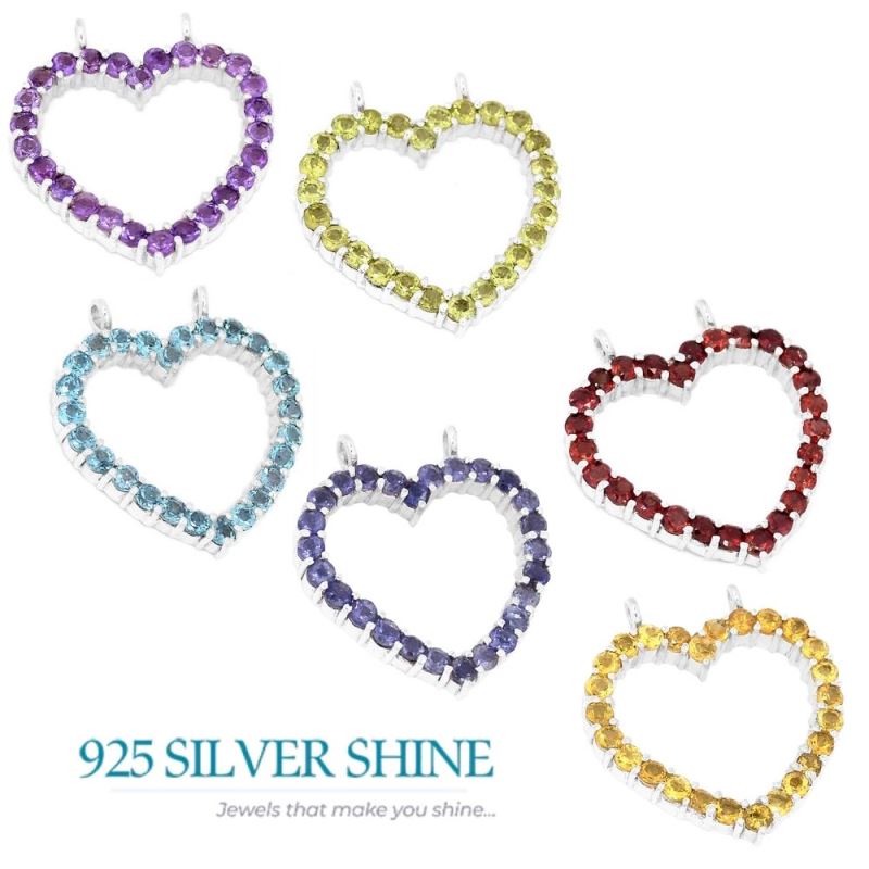 925 Sterling Silver Handmade Pendants In Blue Topaz Gemstone Jewelry 925SP271-2_3