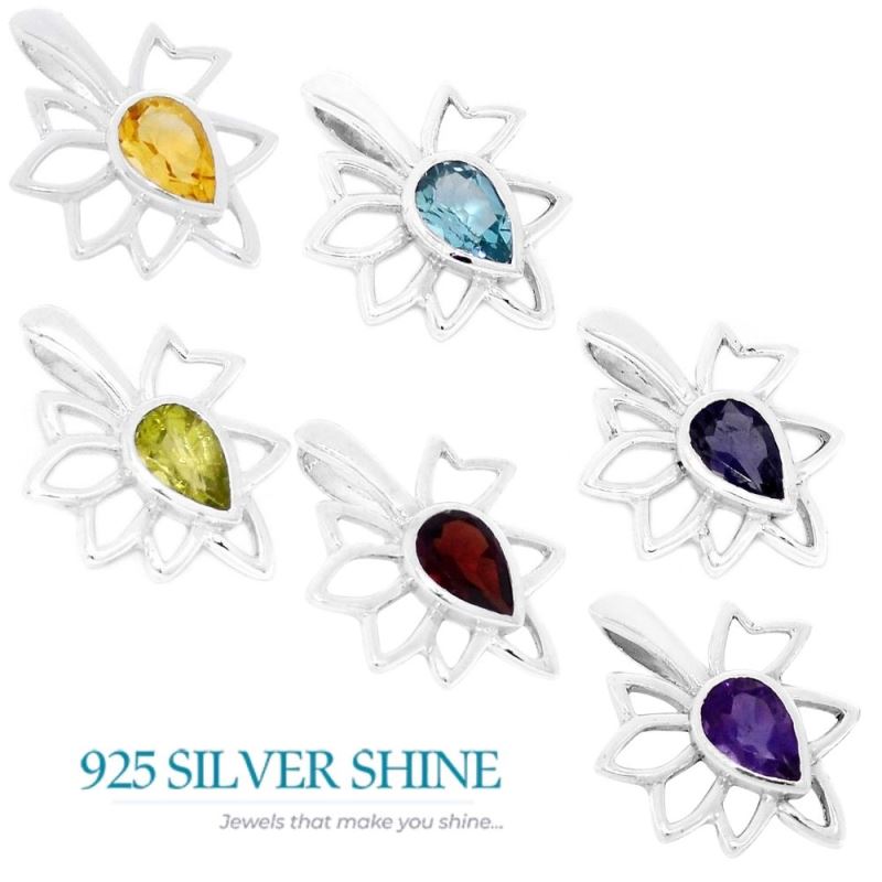 Iolite Gemstone Pendants In 925 Solid Silver Jewelry 925SP287-2_2