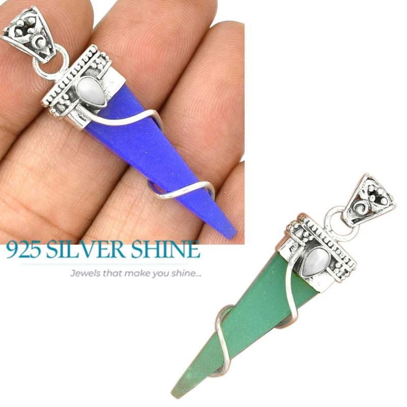 Fine Sterling Silver Pendants In Multi Gemstone Jewelry 925SP35-1_4