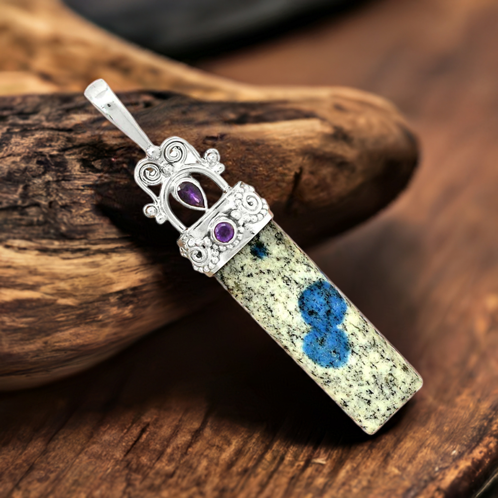 Multi Gemstone Pendants In 925 Fine Silver Jewelry 925SP59-2