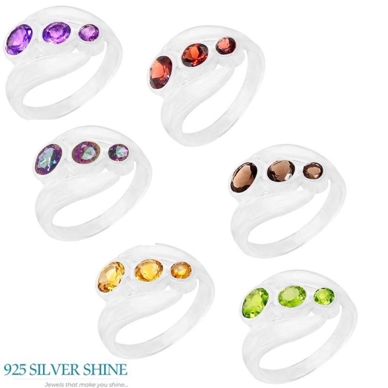 Smoky Quartz Gemstone Ring In 925 Sterling Silver 925SR054-1_0