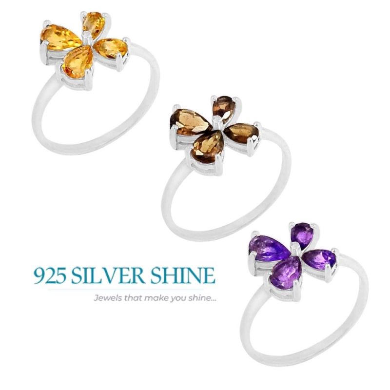 Genuine Citrine Gemstone Ring In 925 Solid Silver 925SR064-2_1