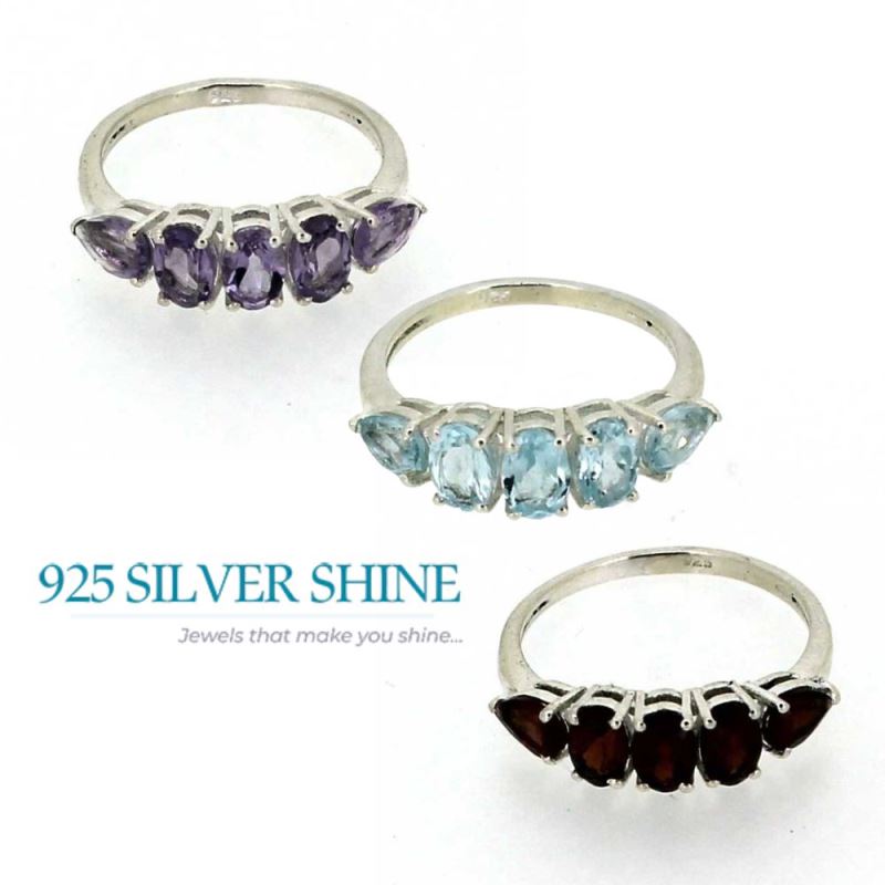 Genuine Blue Topaz Gemstone Ring In 925 Silver 925SR07-1_4