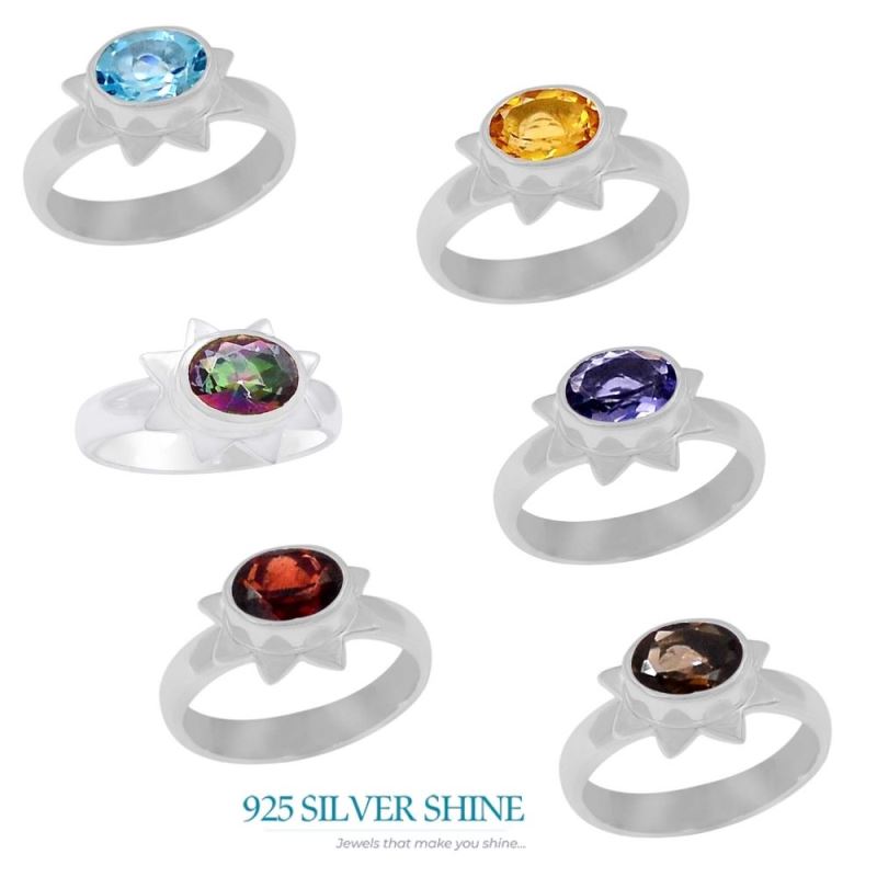 Iolite Gemstone Sterling Silver Rings 925SR077-3_1