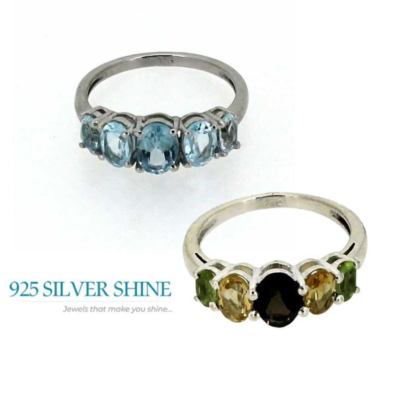 Natural Blue Topaz Gemstone Handmade Ring In 925 Silver 925SR08-2_4