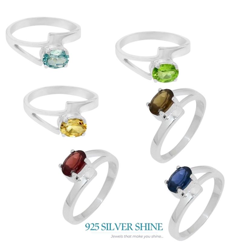 Sterling Silver Iolite September Birthstone Rings 925SR088-4_1