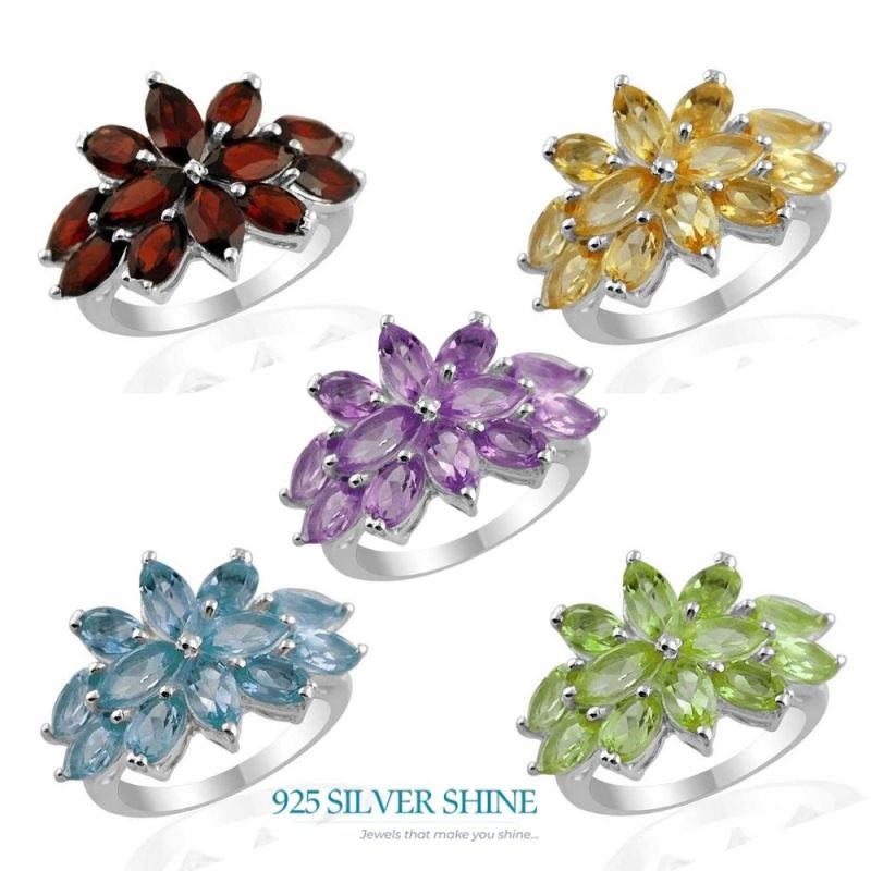 925 Sterling Silver Rings In Natural Amethyst Gemstone 925SR1378_3