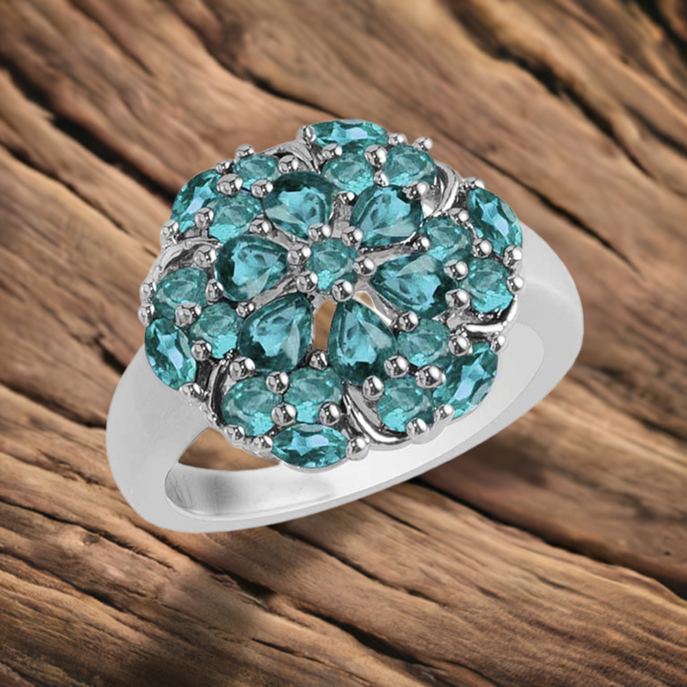 925 Sterling Silver Rings In Blue Topaz Gemstone Jewelry 925SR1731