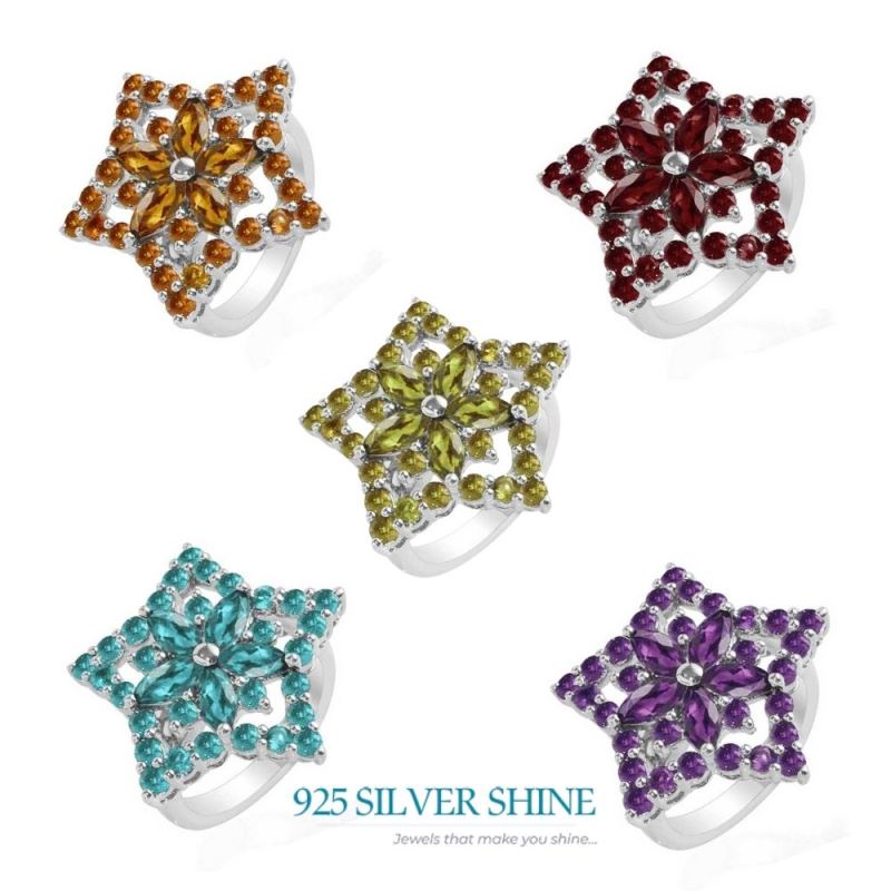 925 Sterling Silver Handmade Rings In Peridot Gemstone Jewelry 925SR1738_2