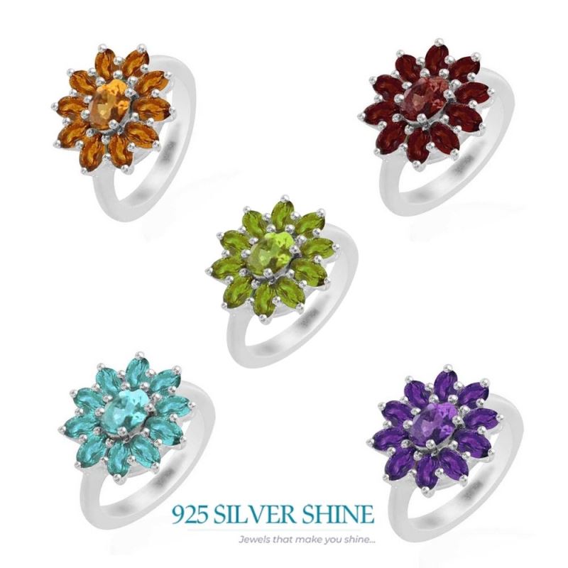925 Sterling Silver Rings In Peridot Gemstone Jewelry 925SR1743_2