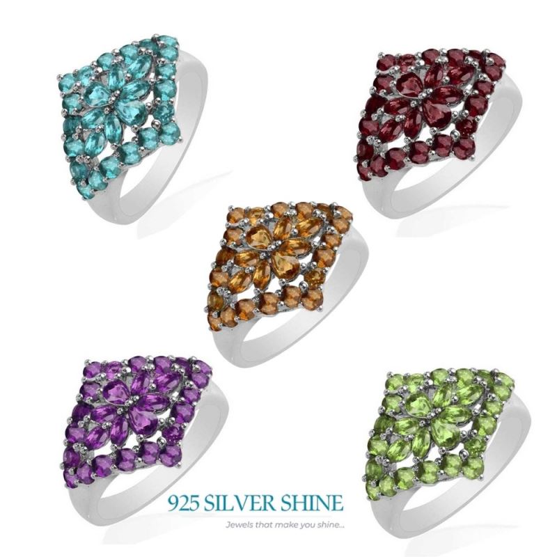 925 Sterling Silver Handmade Rings In Citrine Gemstone Jewelry 925SR1750_2