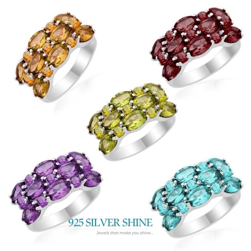 Natural Blue Topaz Gemstone Rings In 925 Sterling Silver Jewelry 925SR1791_2