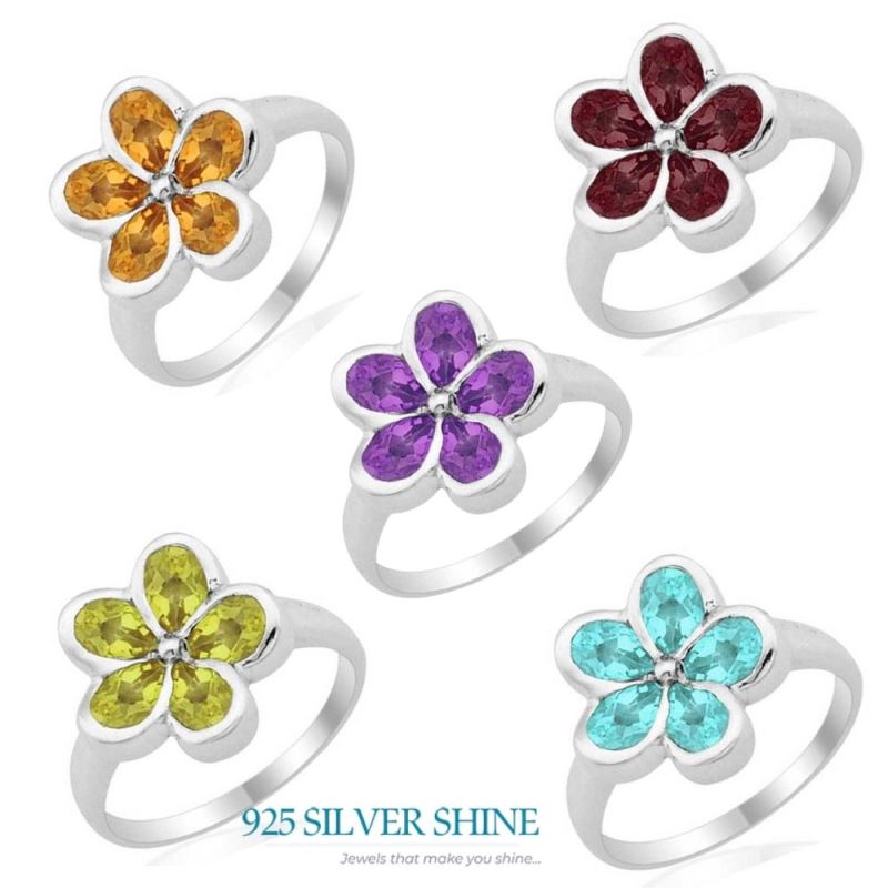 Genuine Citrine Gemstone Rings In 925 Sterling Silver Jewelry 925SR1799_2