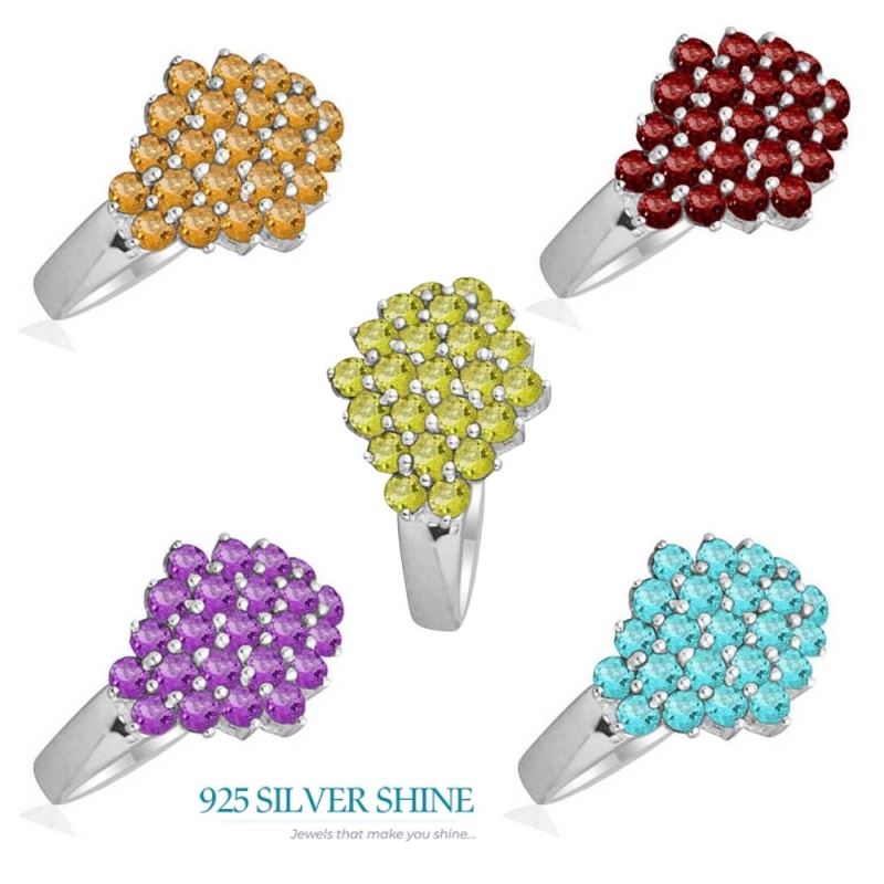 Genuine Peridot Gemstone Rings In 925 Sterling Silver 925SR1833_1
