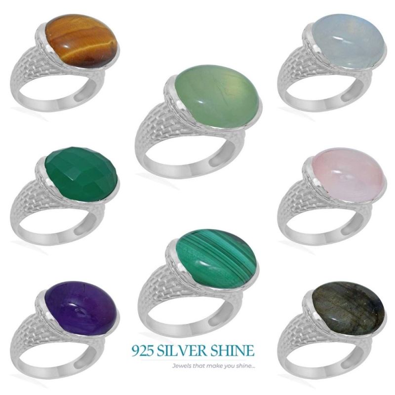 925 Sterling Silver Handmade Rings In Malachite Gemstone Jewelry 925SR1885_2
