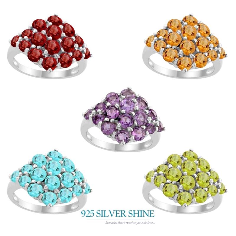 925 Sterling Silver Handmade Rings In Citrine Gemstone Jewelry 925SR1961_1