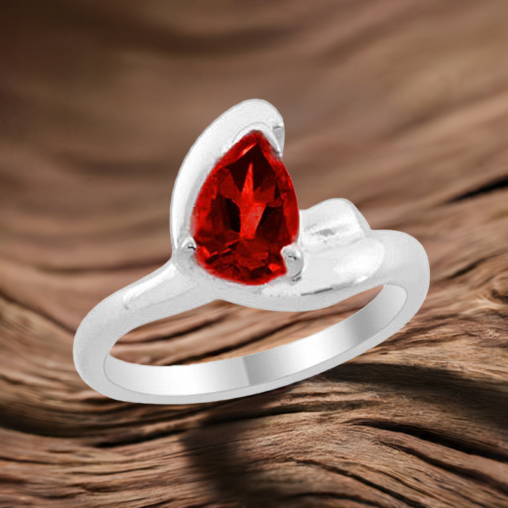 Stunning Garnet Gemstone Sterling Silver Rings 925SR1980