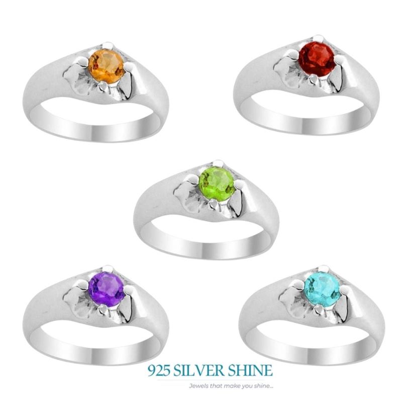 Fine 925 Sterling Silver Rings In Semi Precious Blue Topaz Gemstone 925SR1987_2