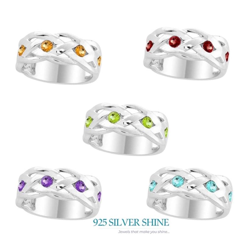 Semi Precious Citrine Gemstone Rings In Fine 925 Sterling Silver 925SR1996_2
