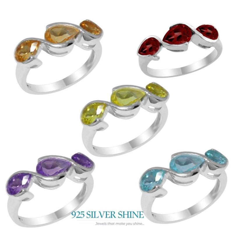 925 Sterling Silver Rings In Genuine Amethyst Gemstone 925SR2003_2