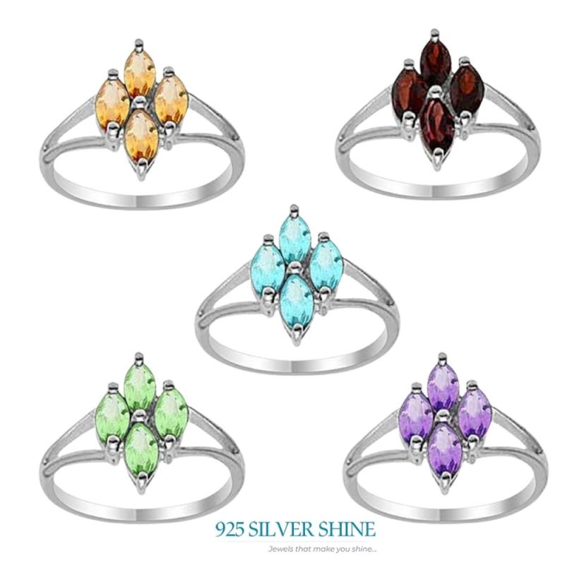 Semi Precious Peridot Gemstone Rings In 925 Sterling Silver Jewelry 925SR2020_1