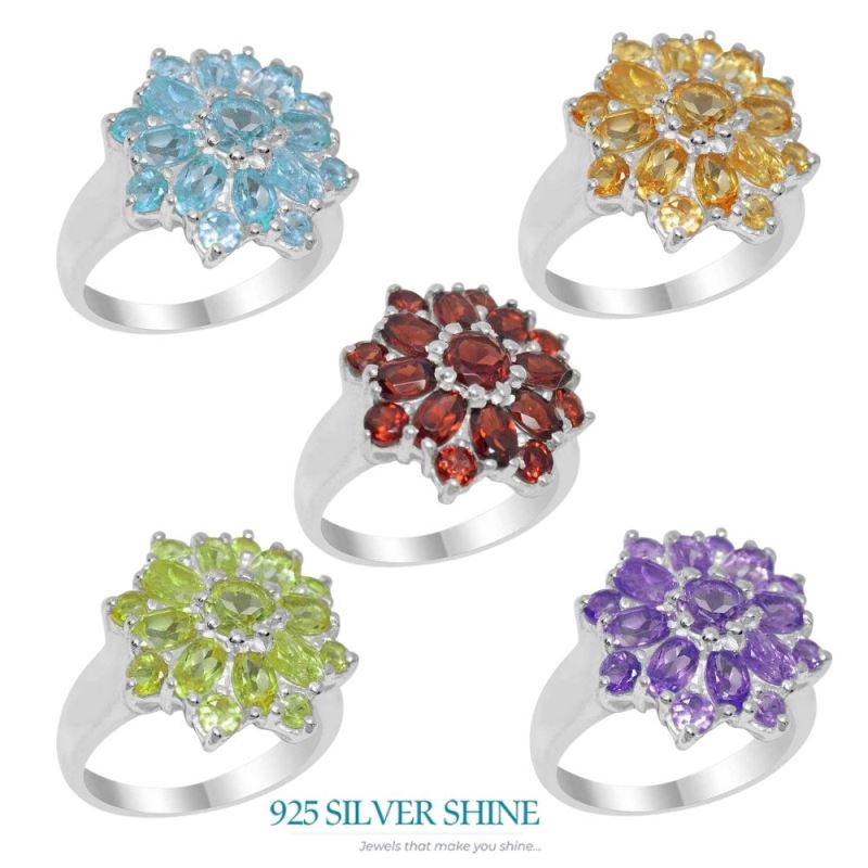 925 Sterling Silver Handmade Rings In Peridot Gemstone Jewelry 925SR2042_2