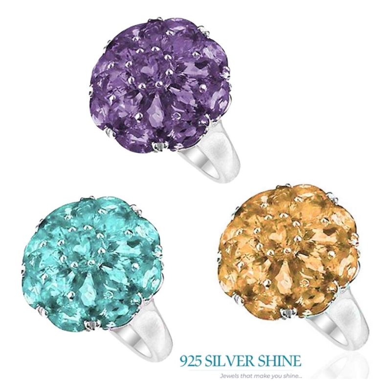 925 Sterling Silver Rings In Amethyst Gemstone Jewelry 925SR2046_1