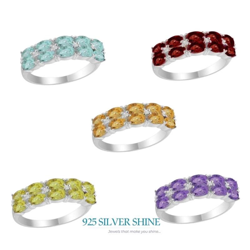 925 Sterling Silver Handmade Rings In Peridot Gemstone Jewelry 925SR2121_2