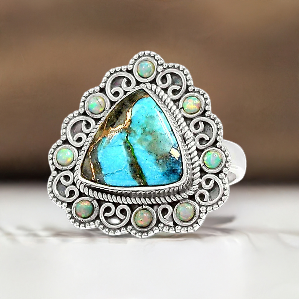 925 Sterling Silver Rings In Multi Gemstone Jewelry 925SR2205
