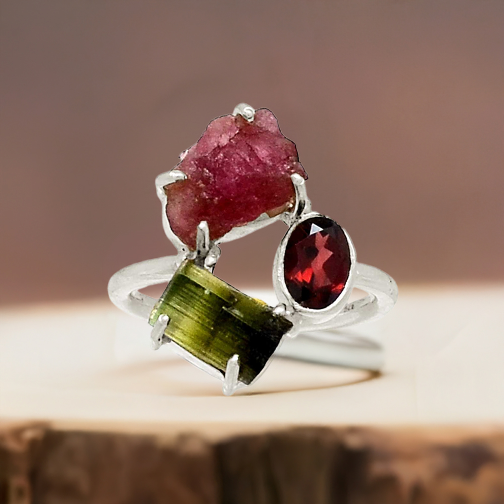 Silver Rings In Genuine Stone Jewelry 925SR2248