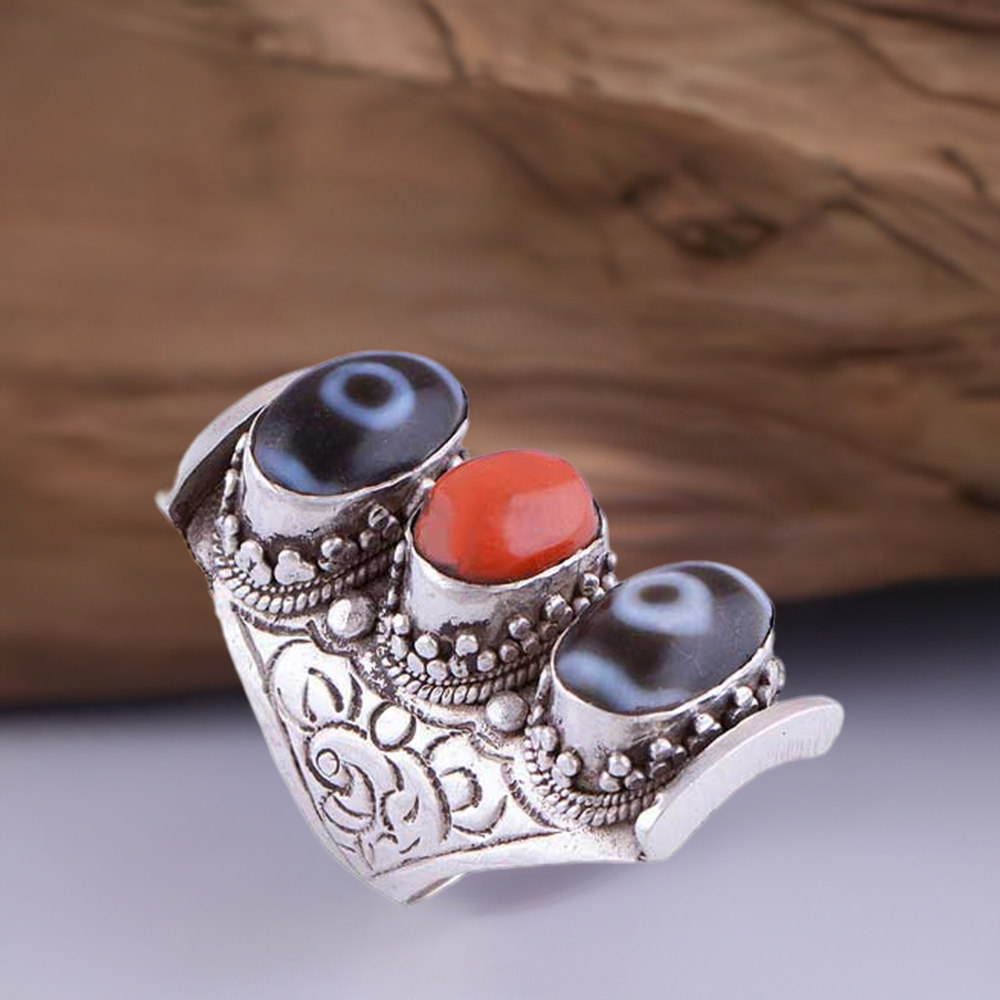Semi Precious Multi Gemstone Rings In 925 Sterling Silver Jewelry 925SR2740