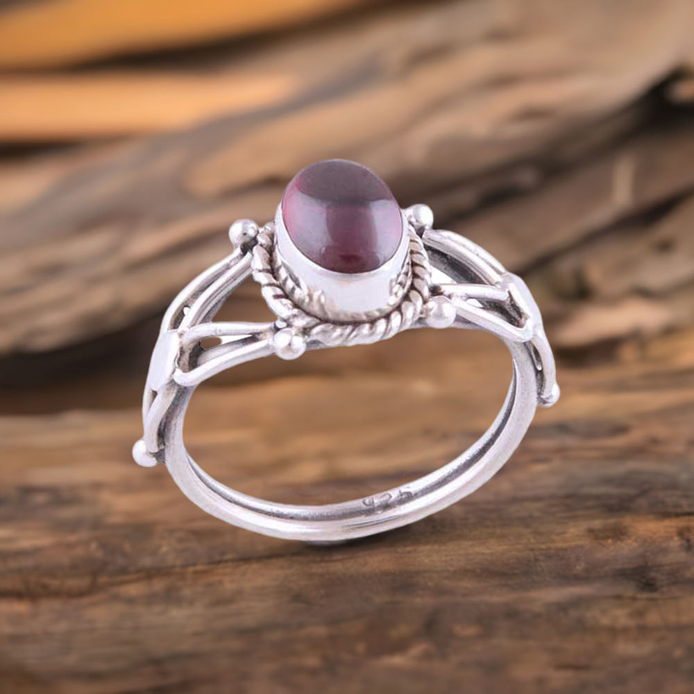 925 Sterling Silver Handmade Rings In Jasper Gemstone Jewelry 925SR2762